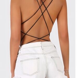 Strappy Black Body Suit